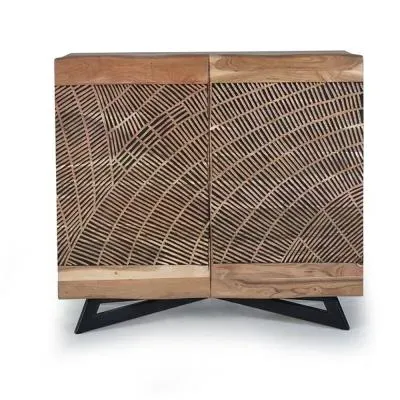 Karlstad 2 Door Small Sideboard - Natural, Acacia Wood