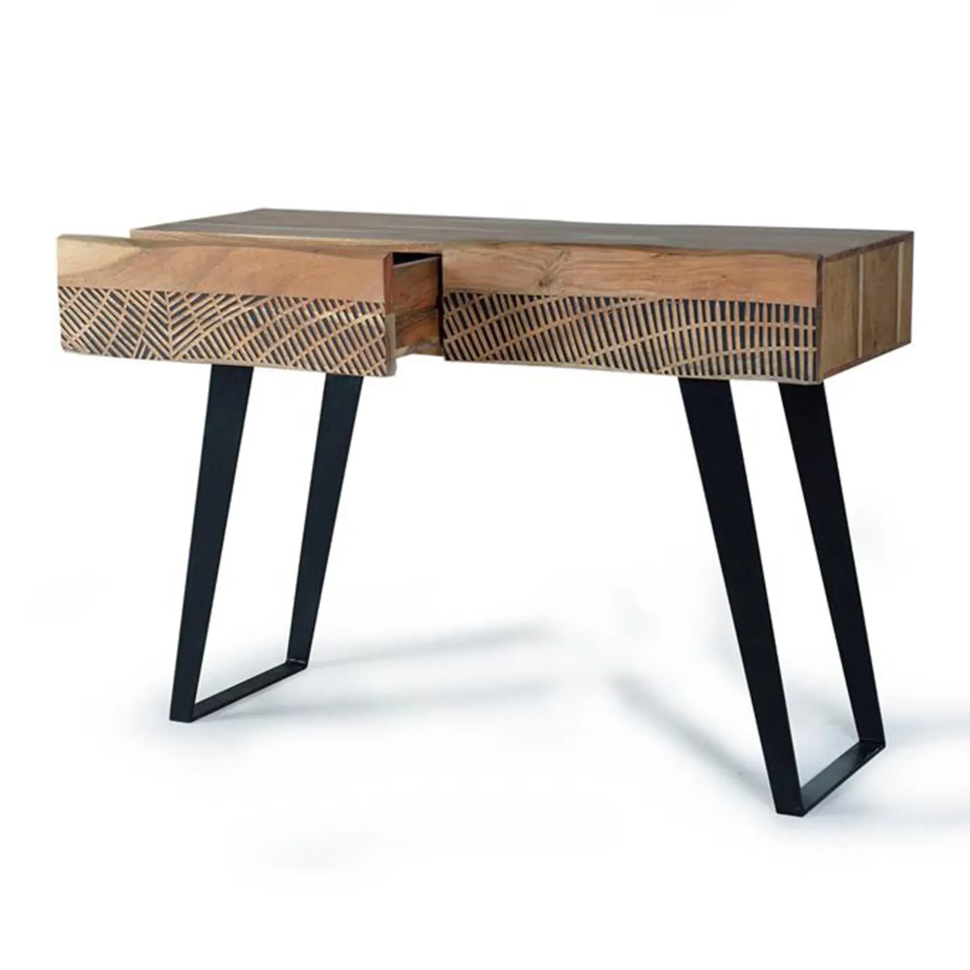 Karlstad 2 Drawer Console Table - Natural, Acacia Wood