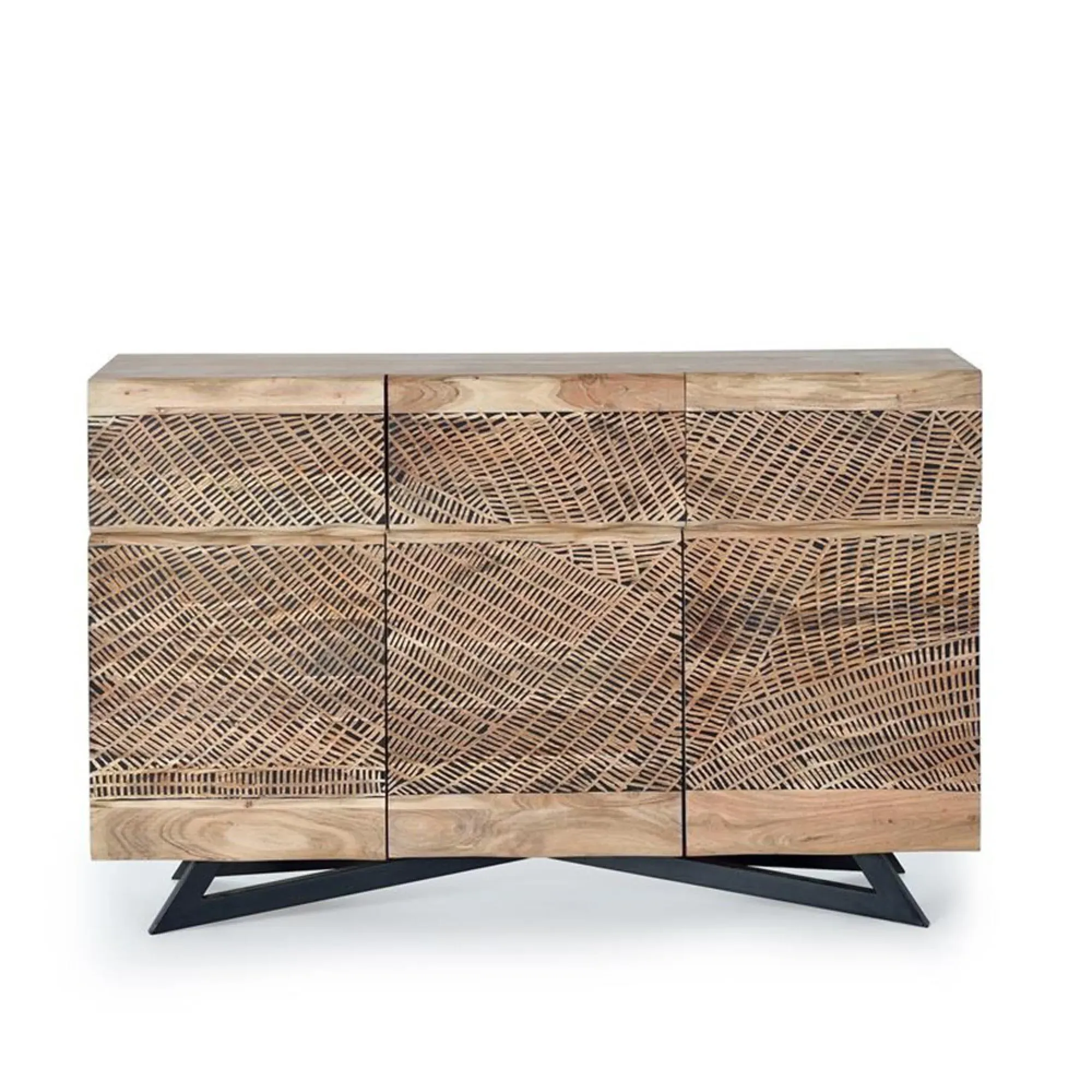 Karlstad 3 Door Medium Sideboard - Natural, Acacia Wood