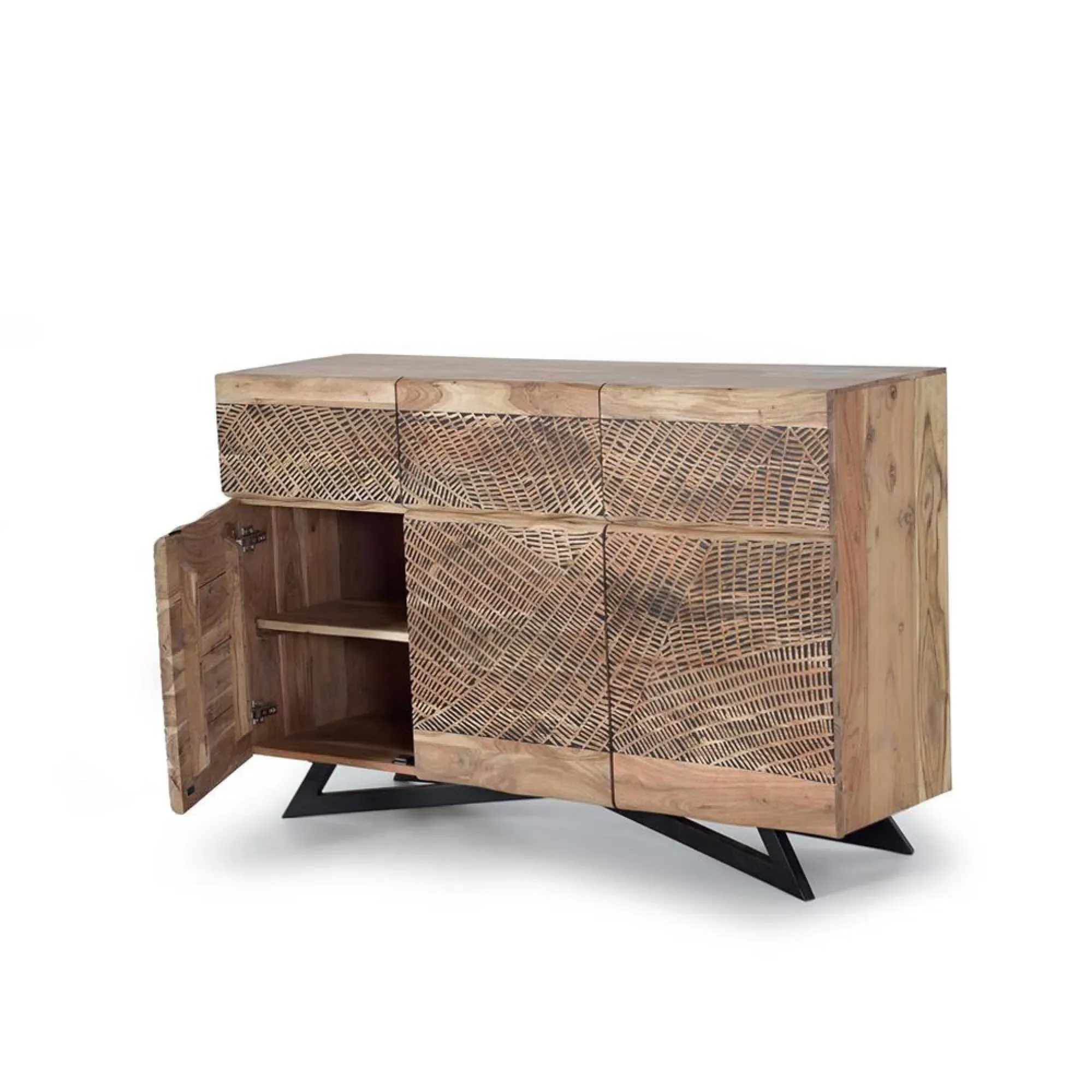 Karlstad 3 Door Medium Sideboard - Natural, Acacia Wood