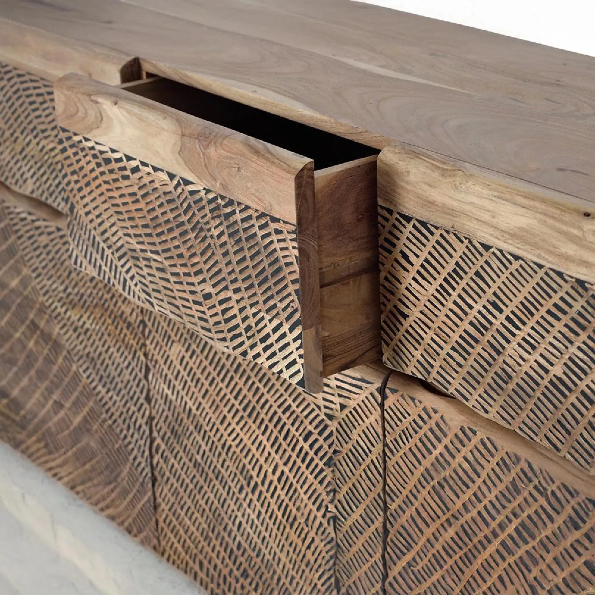 Karlstad 3 Door Medium Sideboard - Natural, Acacia Wood