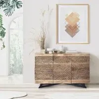 Karlstad 3 Door Medium Sideboard - Natural, Acacia Wood