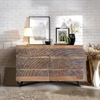 Karlstad 6 Drawer Wide Chest - Natural, Acacia Wood