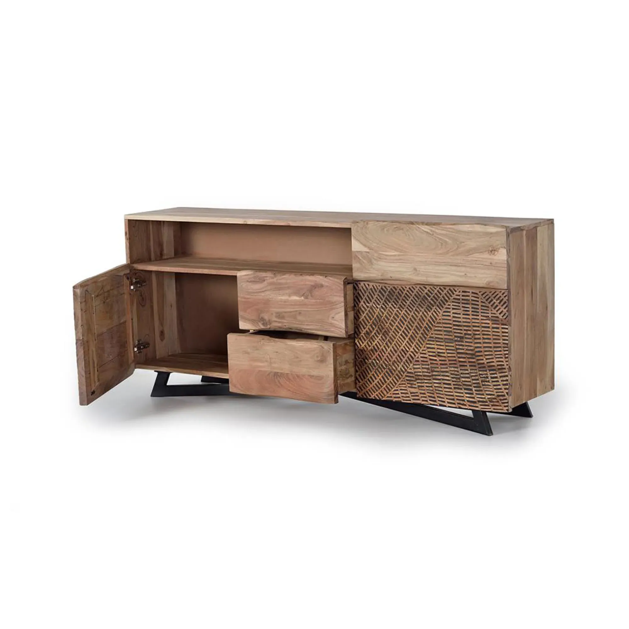 Karlstad Large Sideboard - Natural, Acacia Wood
