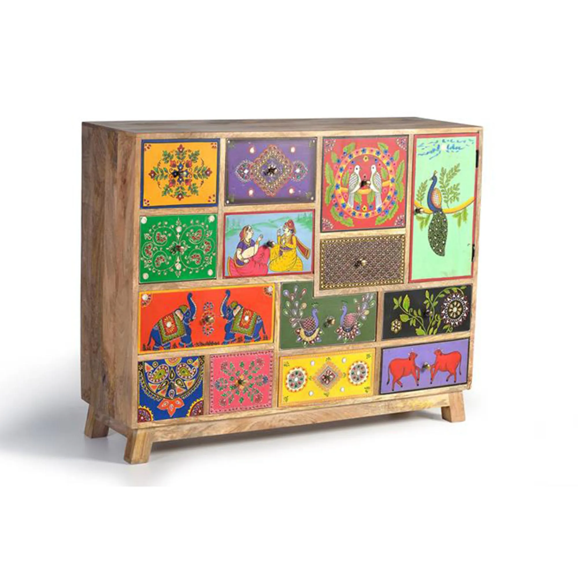 Kenmare Multi Drawer Wide Cabinet - Mango Wood