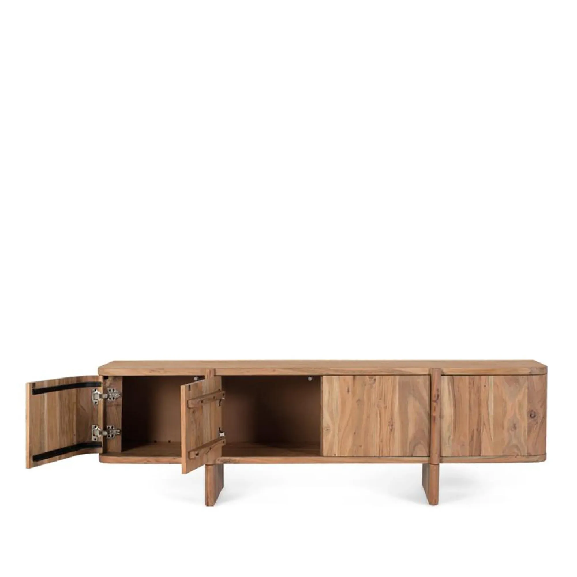 Kenzie 4 Door Large TV Unit - Natural, Acacia Wood