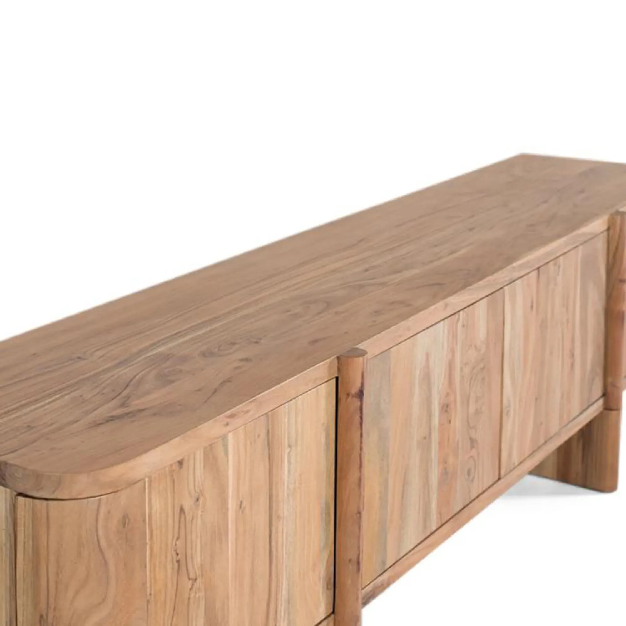 Kenzie 4 Door Large TV Unit - Natural, Acacia Wood