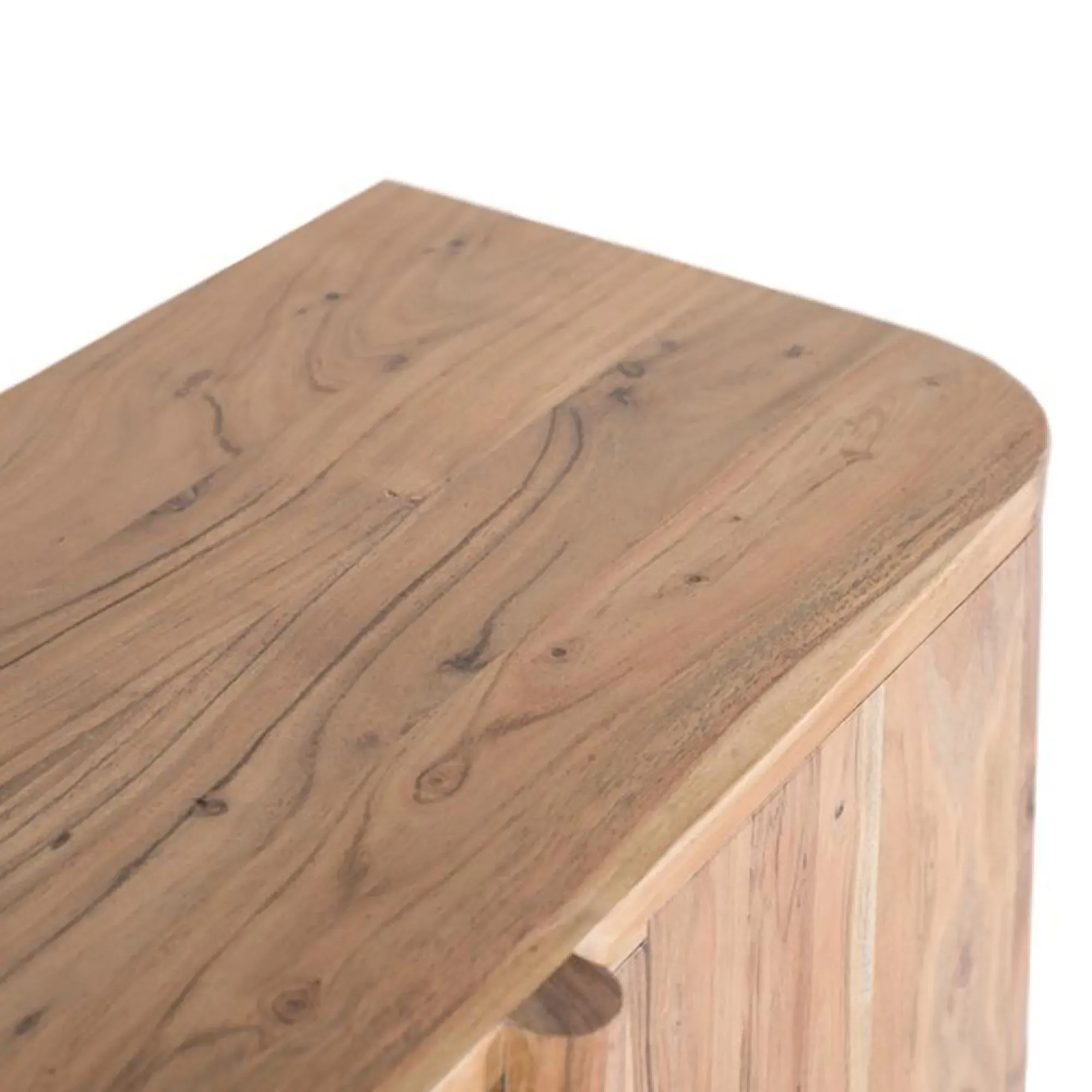 Kenzie 4 Door Large TV Unit - Natural, Acacia Wood