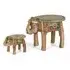 Kilomeni Elephant Table Set of 2 - Natural, Mango Wood