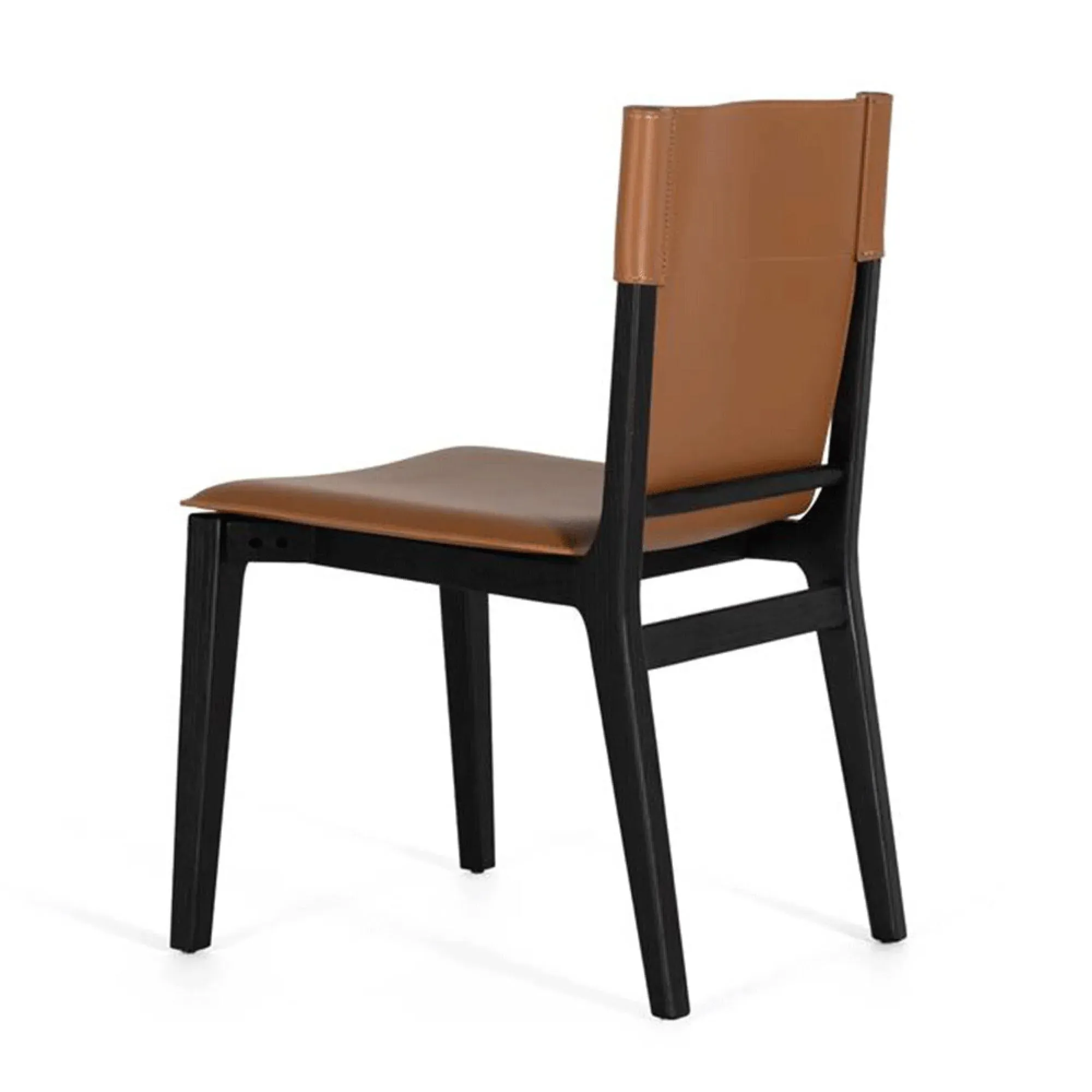 Kinley Dining Chair Set of 2 - Brown, Leather