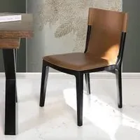 Kinley Dining Chair Set of 2 - Brown, Leather