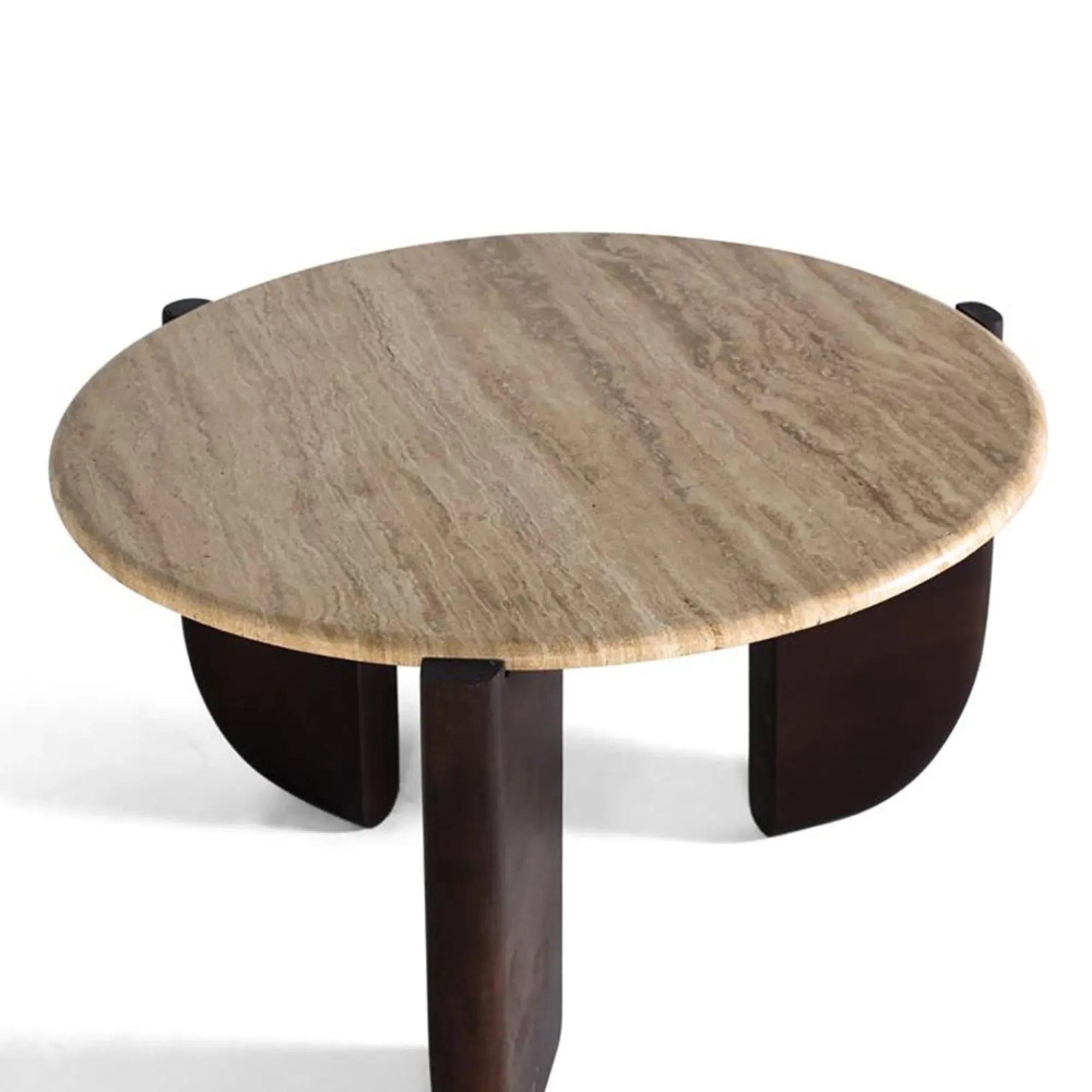 Kiwandani Round Coffee Table - Natural, Marble