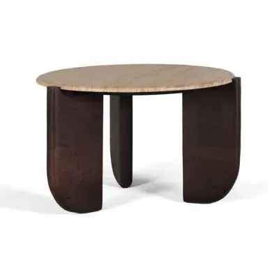 Kiwandani Round Coffee Table - Natural, Marble image