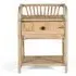 Lazlar 1 Drawer Bedside Table - Natural, Rattan