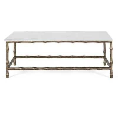 Livorno Coffee Table - White, Marble