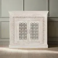 Lomax 2 Door Small Sideboard - Antique White, Mango Wood