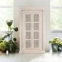 Lomax Carved 2 Door Wardrobe - Antique White, Mango Wood