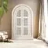 Lomax Carved Arch 2 Door Wardrobe - Antique White, Mango Wood