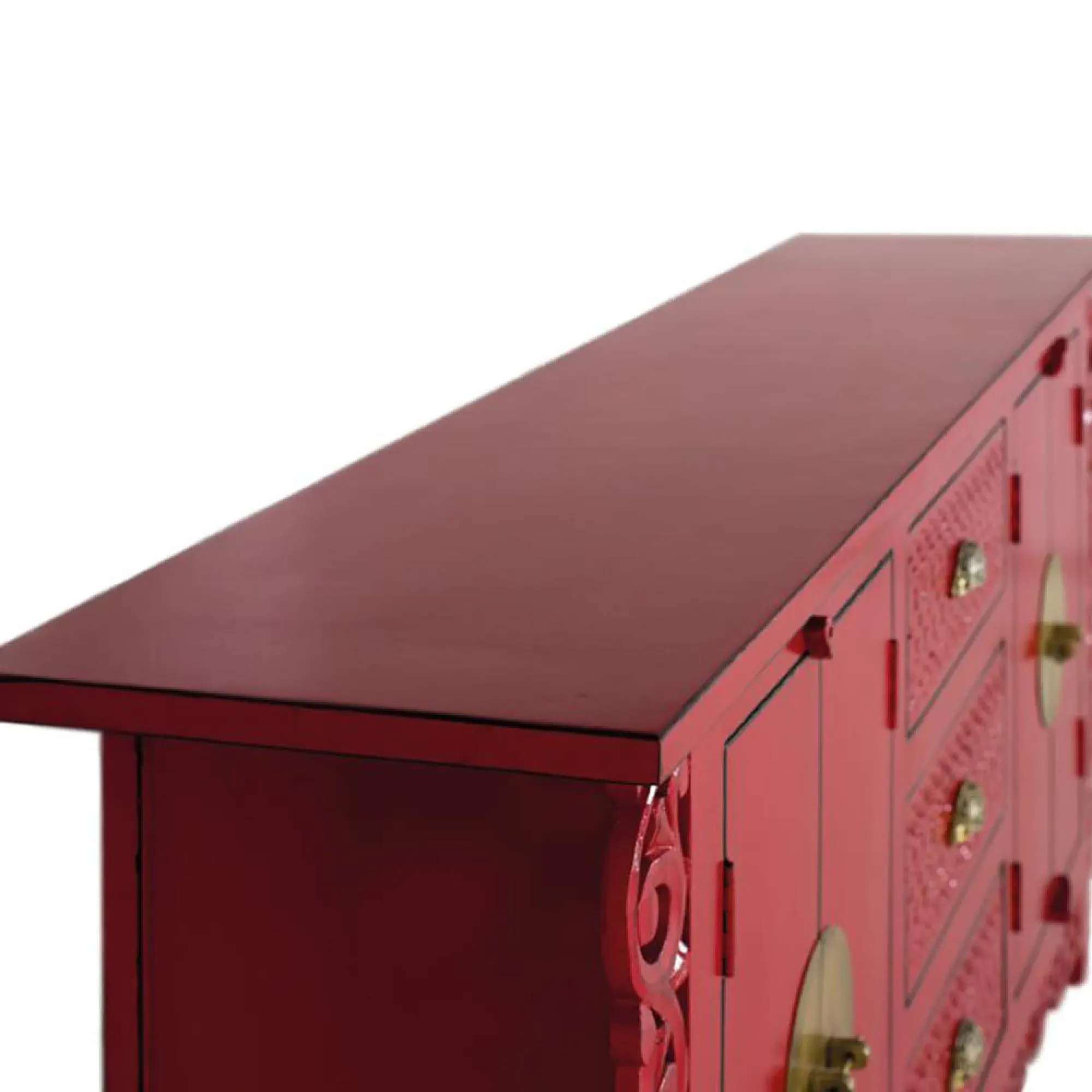 Lubesh 4 Door Sideboard - Red, Mango Wood