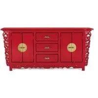 Lubesh 4 Door Sideboard - Red, Mango Wood