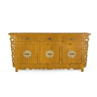 Lubesh Extra Large 6 Door Sideboard - Ochre, Mango Wood image