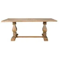 Lucca 8-Seater Double Pedestal Dining Table - Natural, Mango Wood