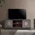 Lytton 2 Door TV Unit - Grey, Carved Mango Wood