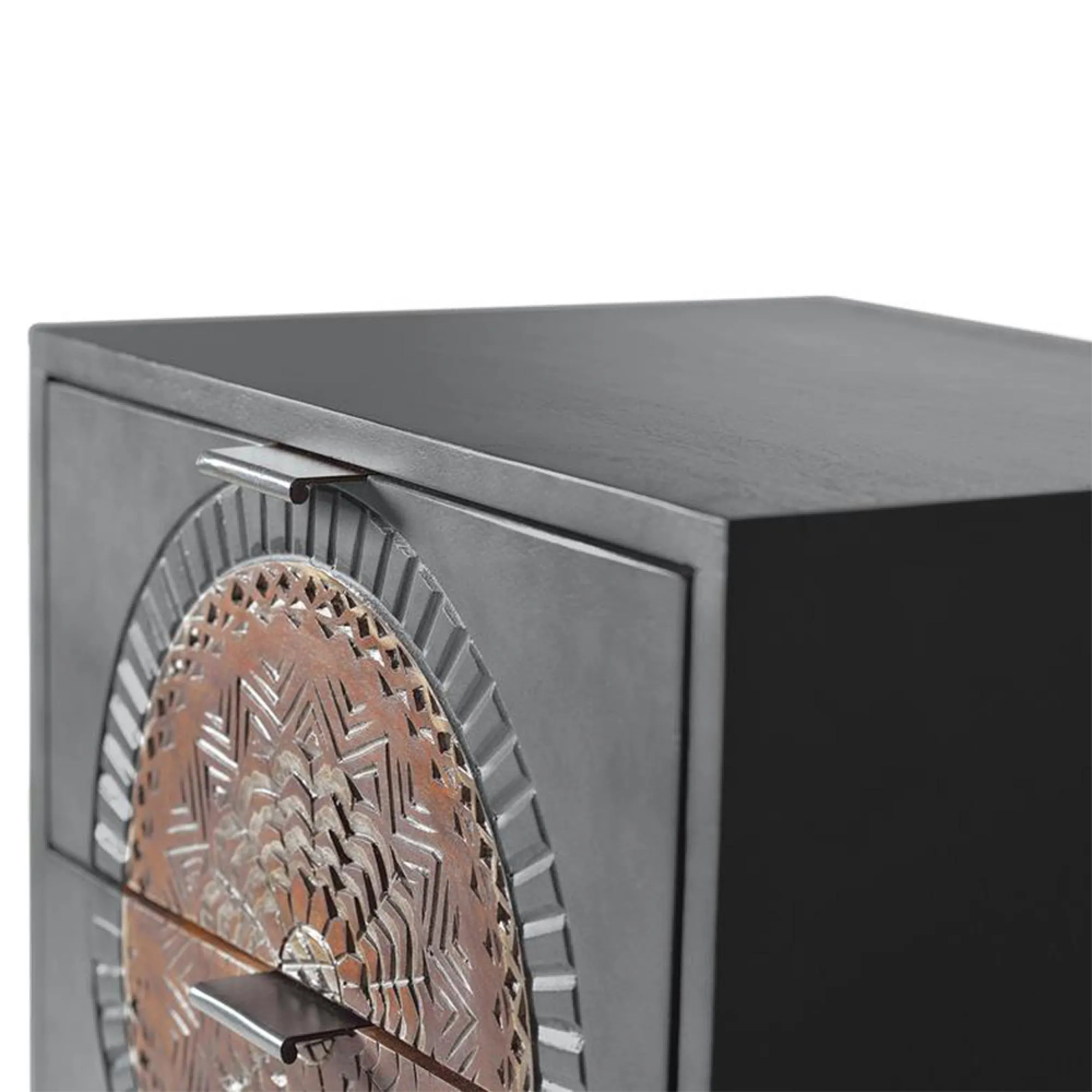 Lytton 4 Drawer Tall Chest - Grey, Mango Wood