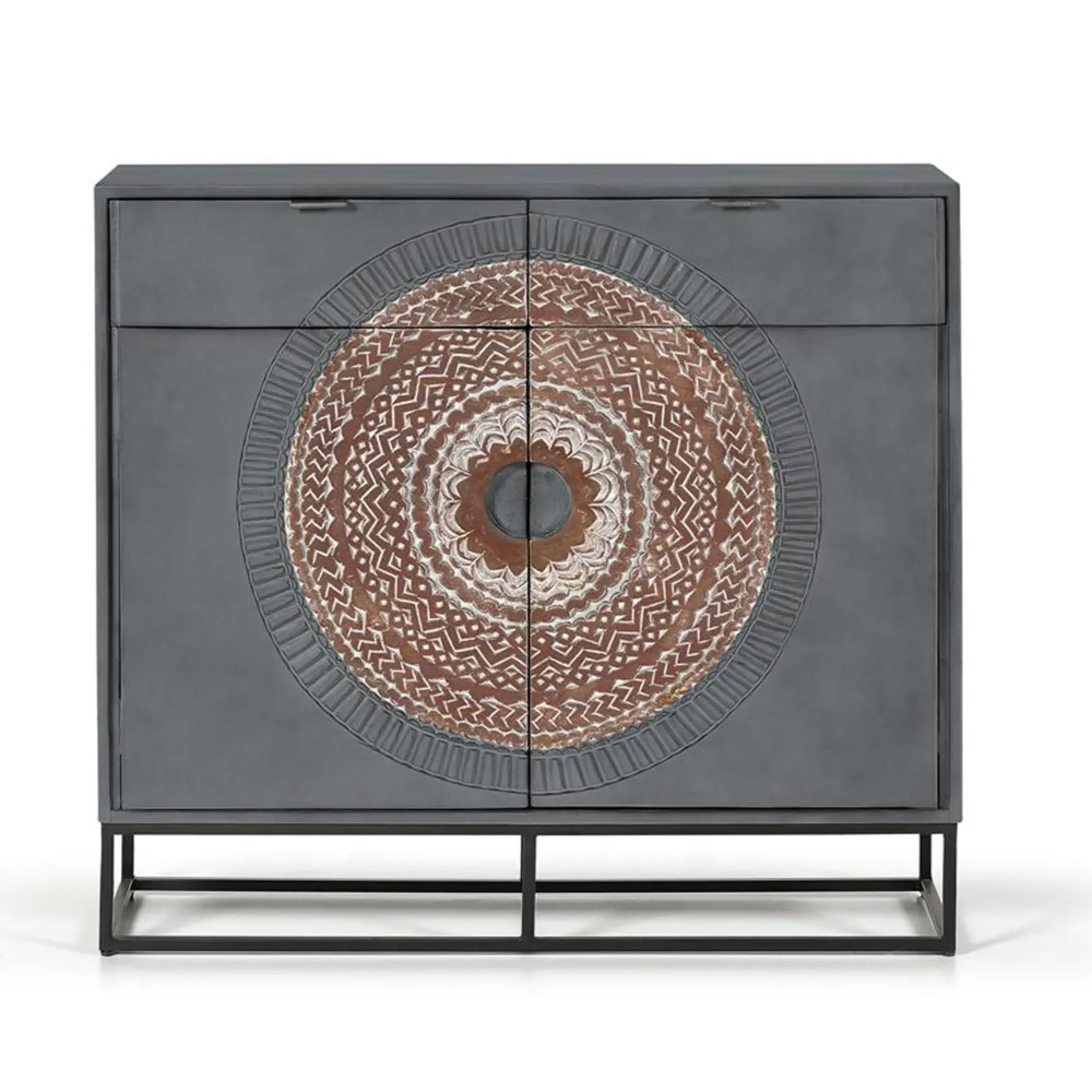 Lytton Small 2 Door Sideboard - Grey, Mango Wood