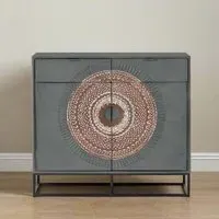 Lytton Small 2 Door Sideboard - Grey, Mango Wood