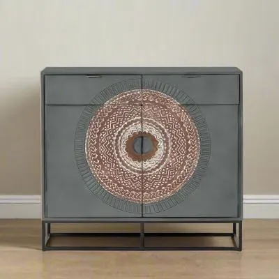 Lytton Small 2 Door Sideboard - Grey, Mango Wood image