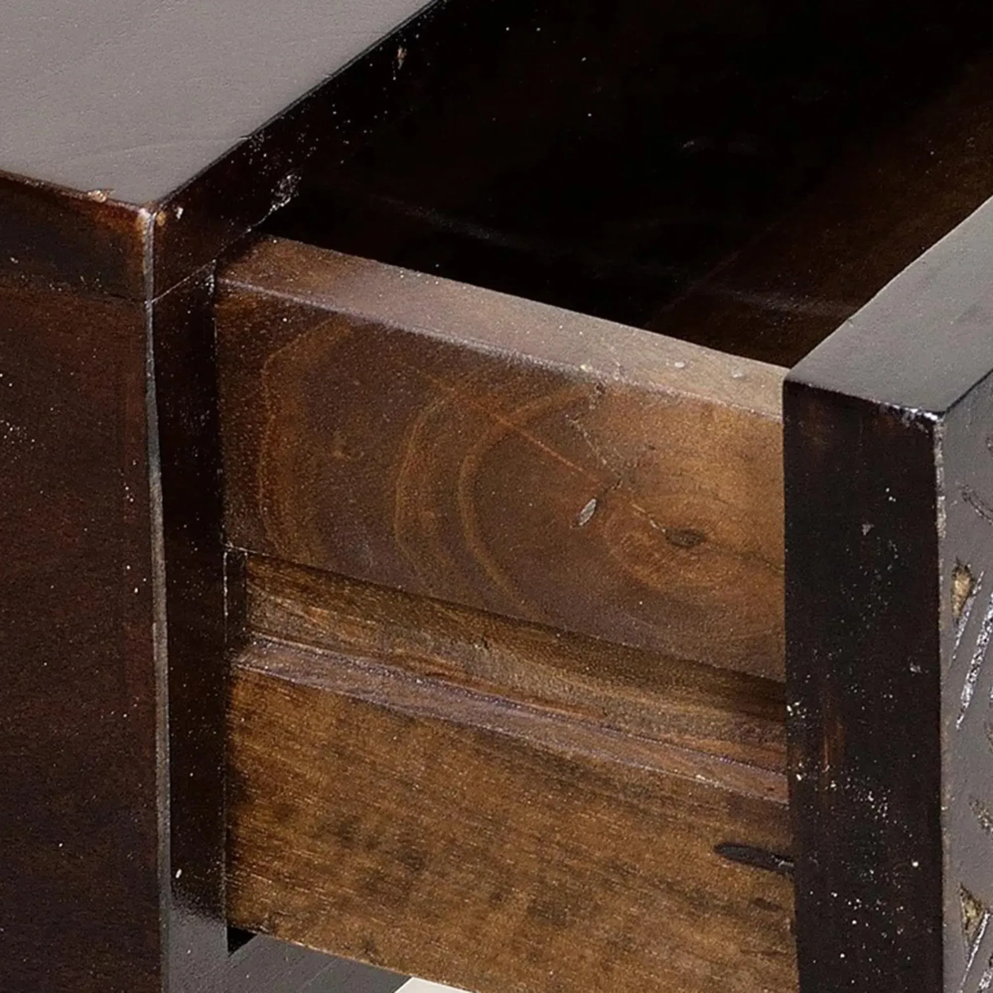 Macedonia Carved 2 Drawer Console Table - Dark Walnut, Mango Wood