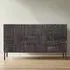 Macedonia Carved 3 Door Medium Sideboard - Dark Walnut, Mango Wood