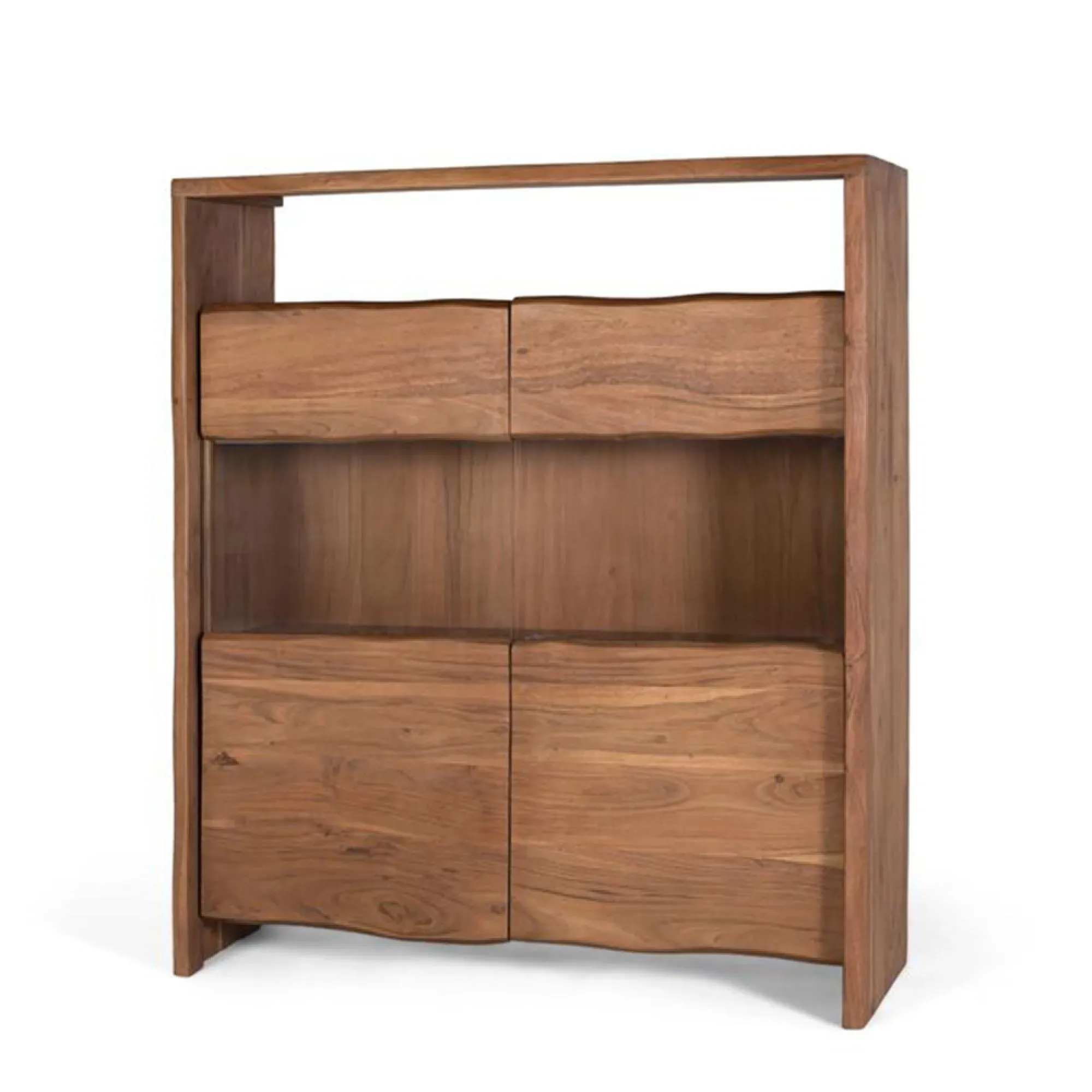 Macerata 2 Door Buffet Hutch - Natural, Acacia Wood