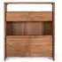 Macerata 2 Door Buffet Hutch - Natural, Acacia Wood