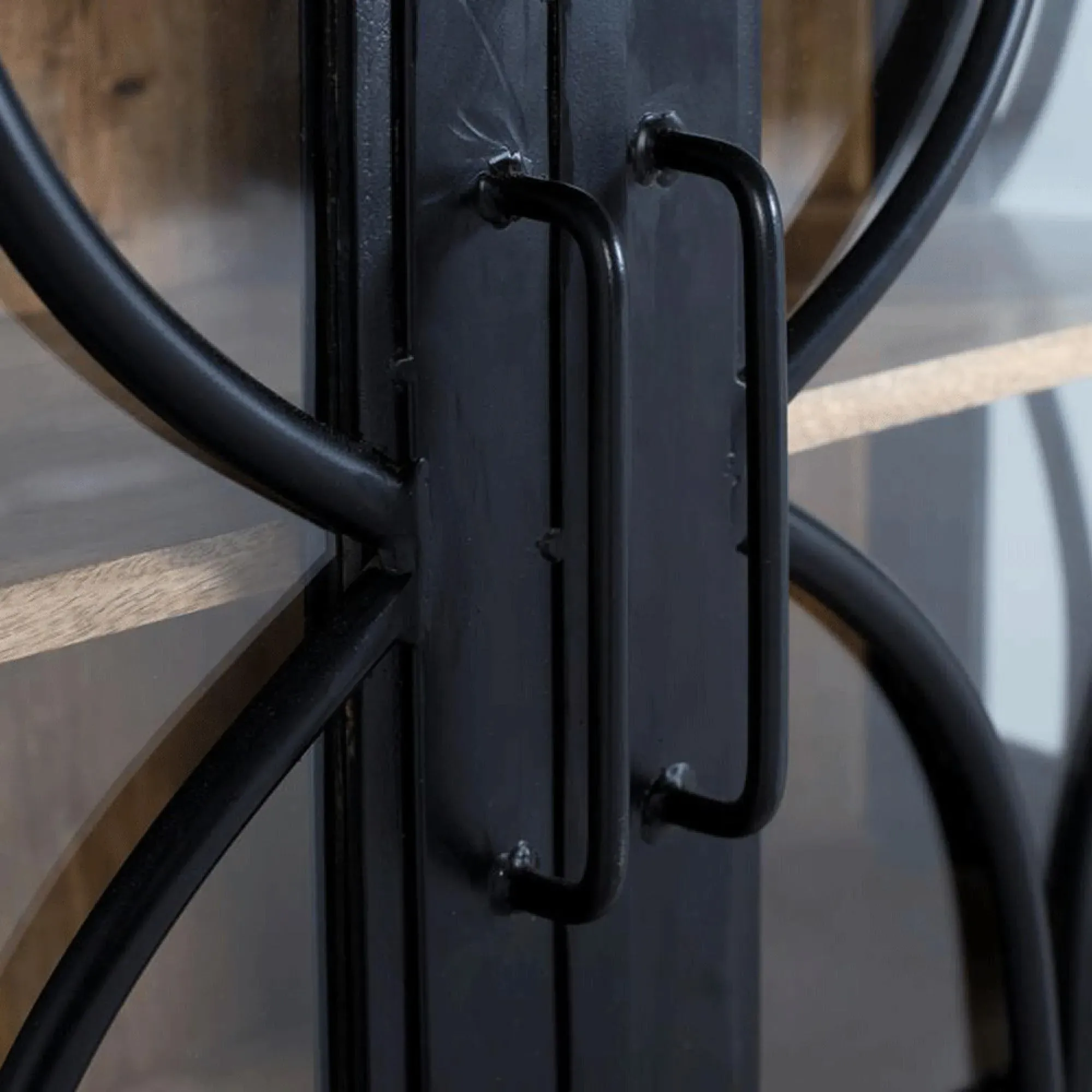 Maci 4 Door Display Cabinet - Natural, Mango Wood