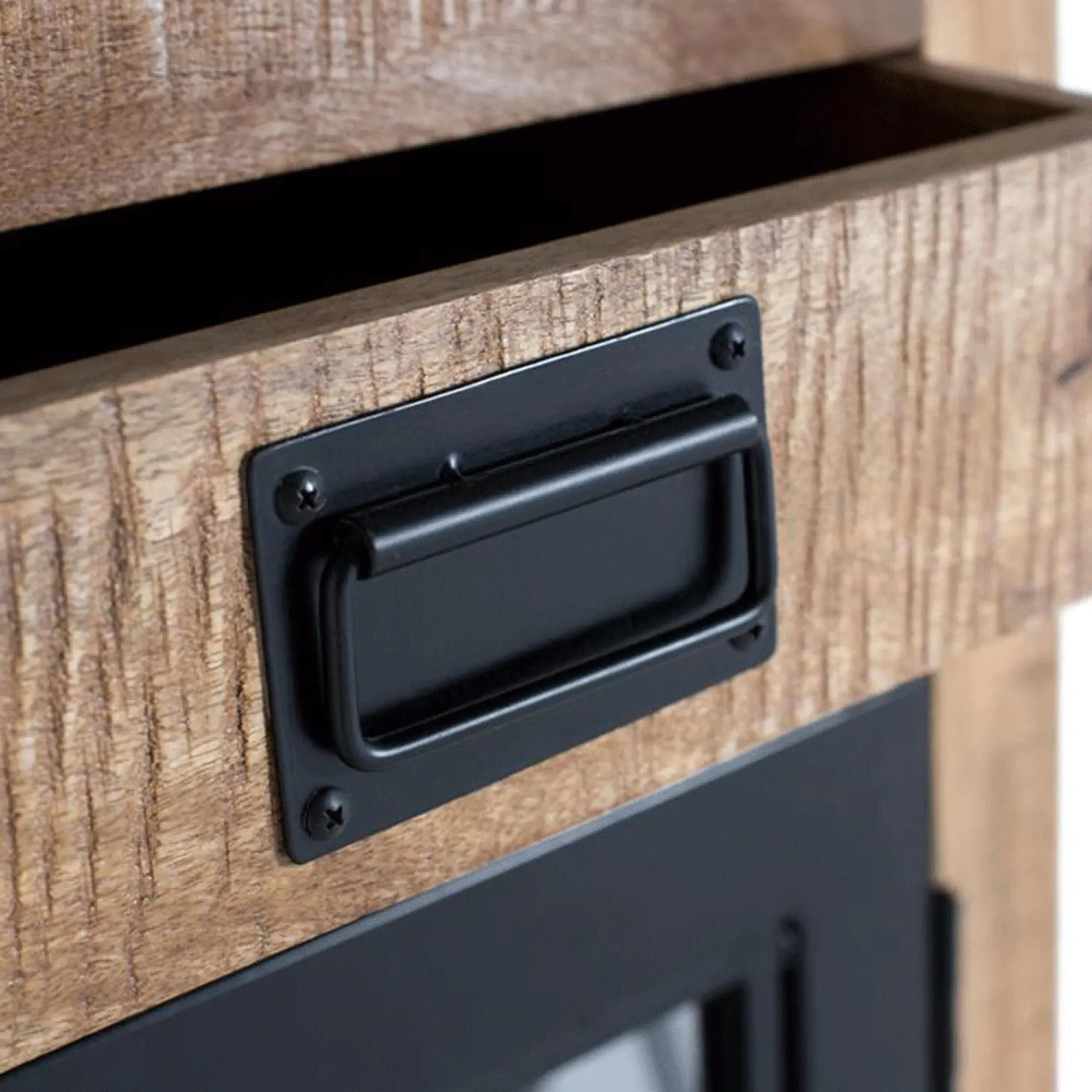 Maci 4 Door Display Cabinet - Natural, Mango Wood