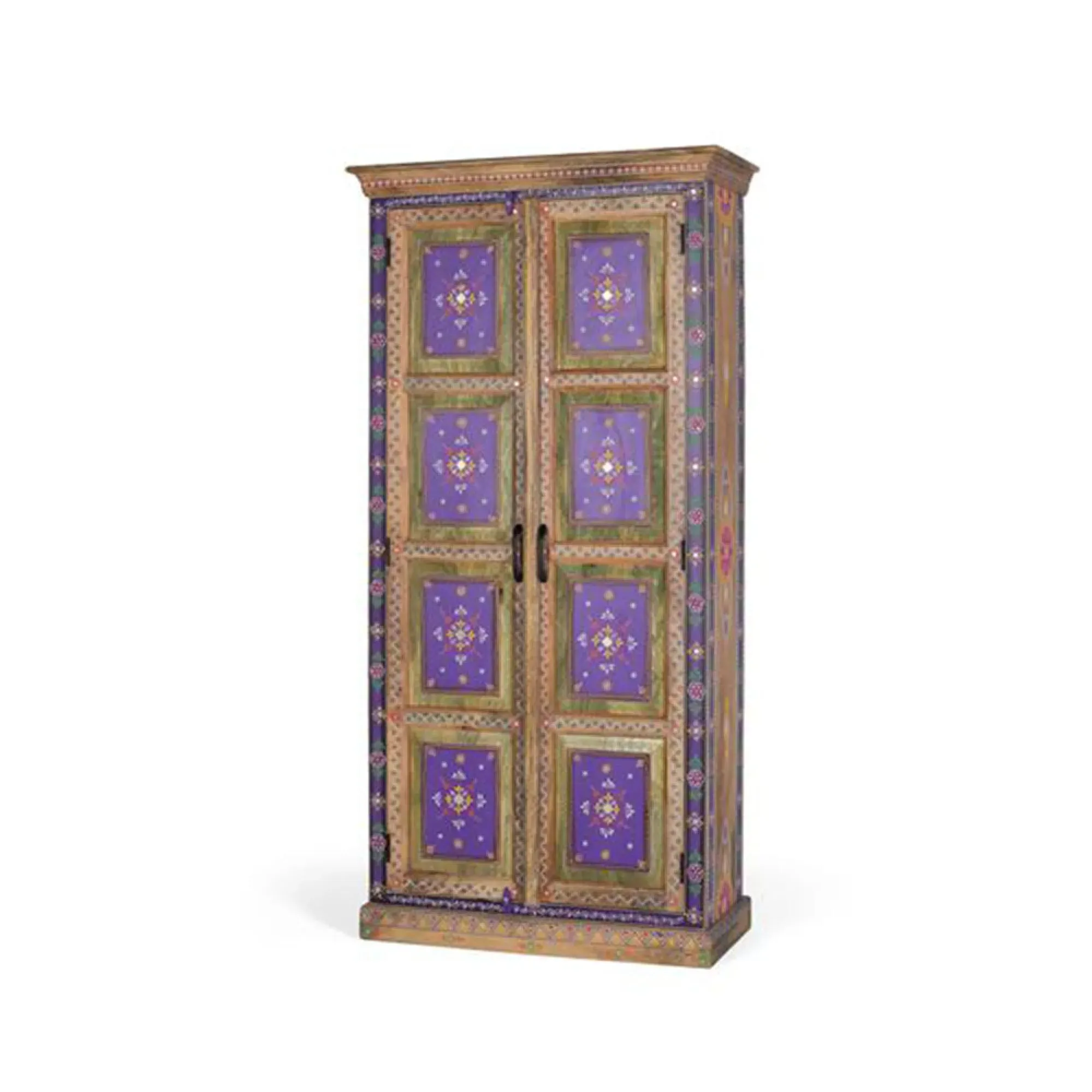 Madelynn 2 Door Wardrobe - Multicolour, Mango Wood