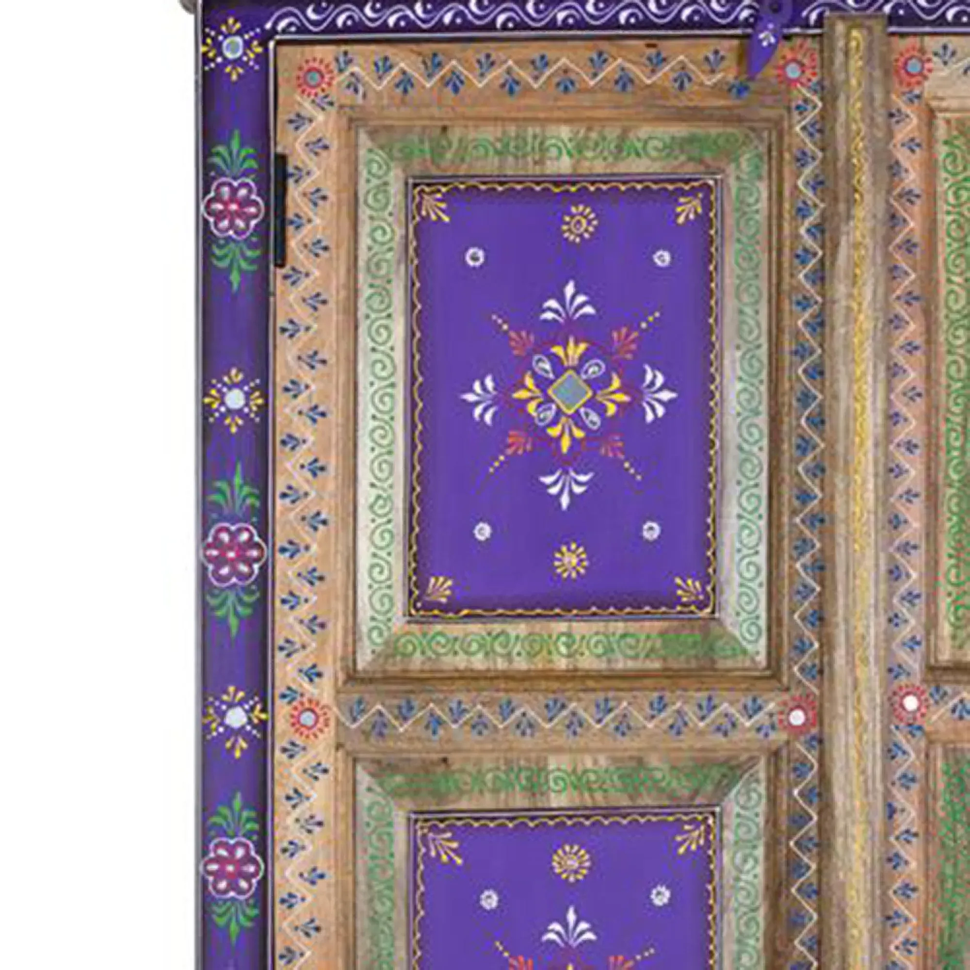 Madelynn 2 Door Wardrobe - Multicolour, Mango Wood