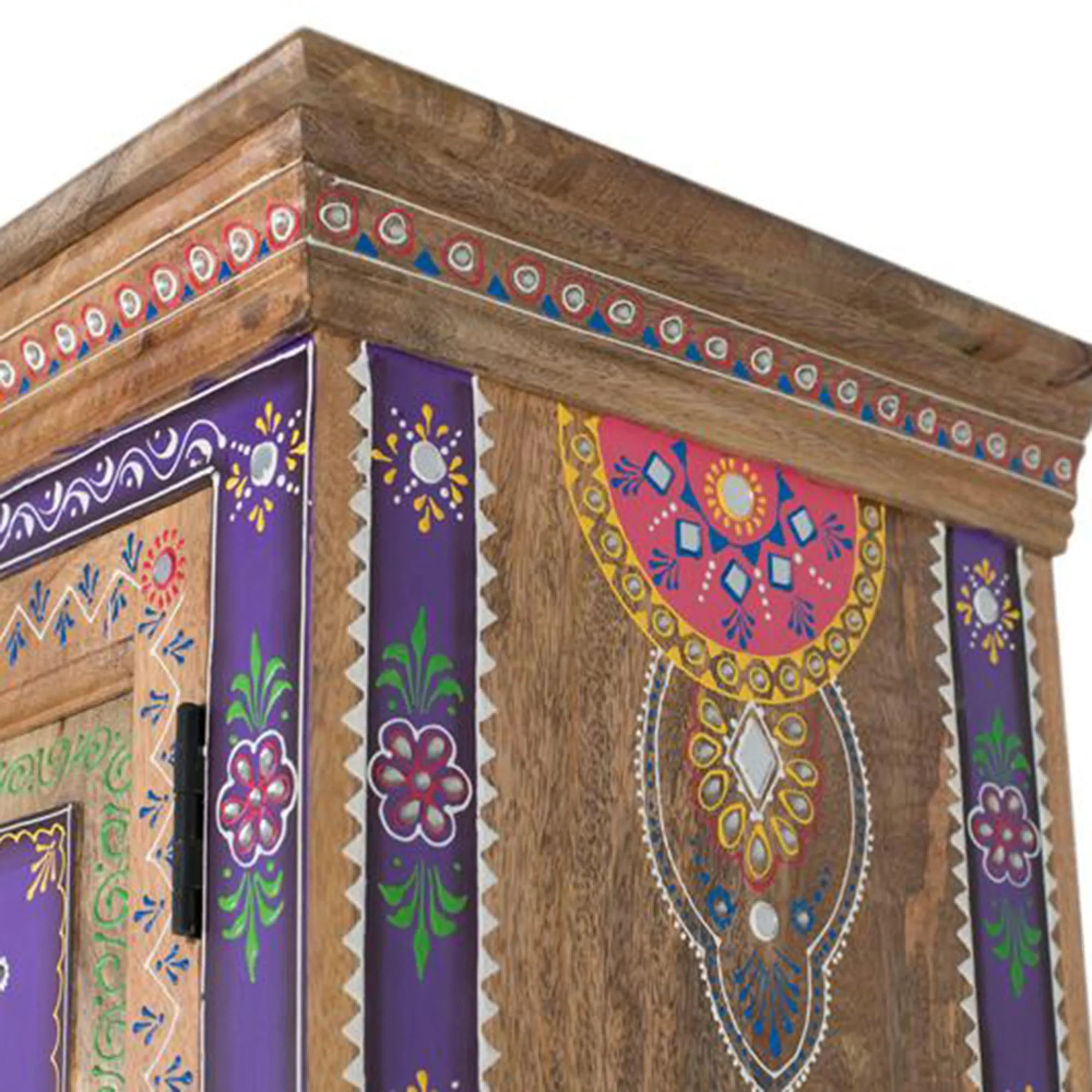 Madelynn 2 Door Wardrobe - Multicolour, Mango Wood