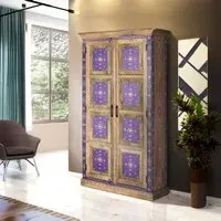 Madelynn 2 Door Wardrobe - Multicolour, Mango Wood