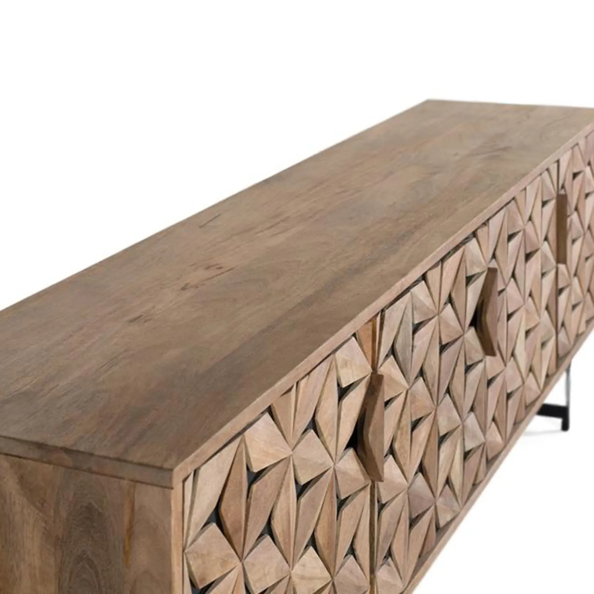 Marlee Large TV Unit - Natural, Mango Wood