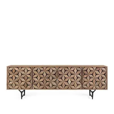 Marlee Large TV Unit - Natural, Mango Wood image