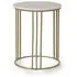 Matassi Round Side Table - White, Marble