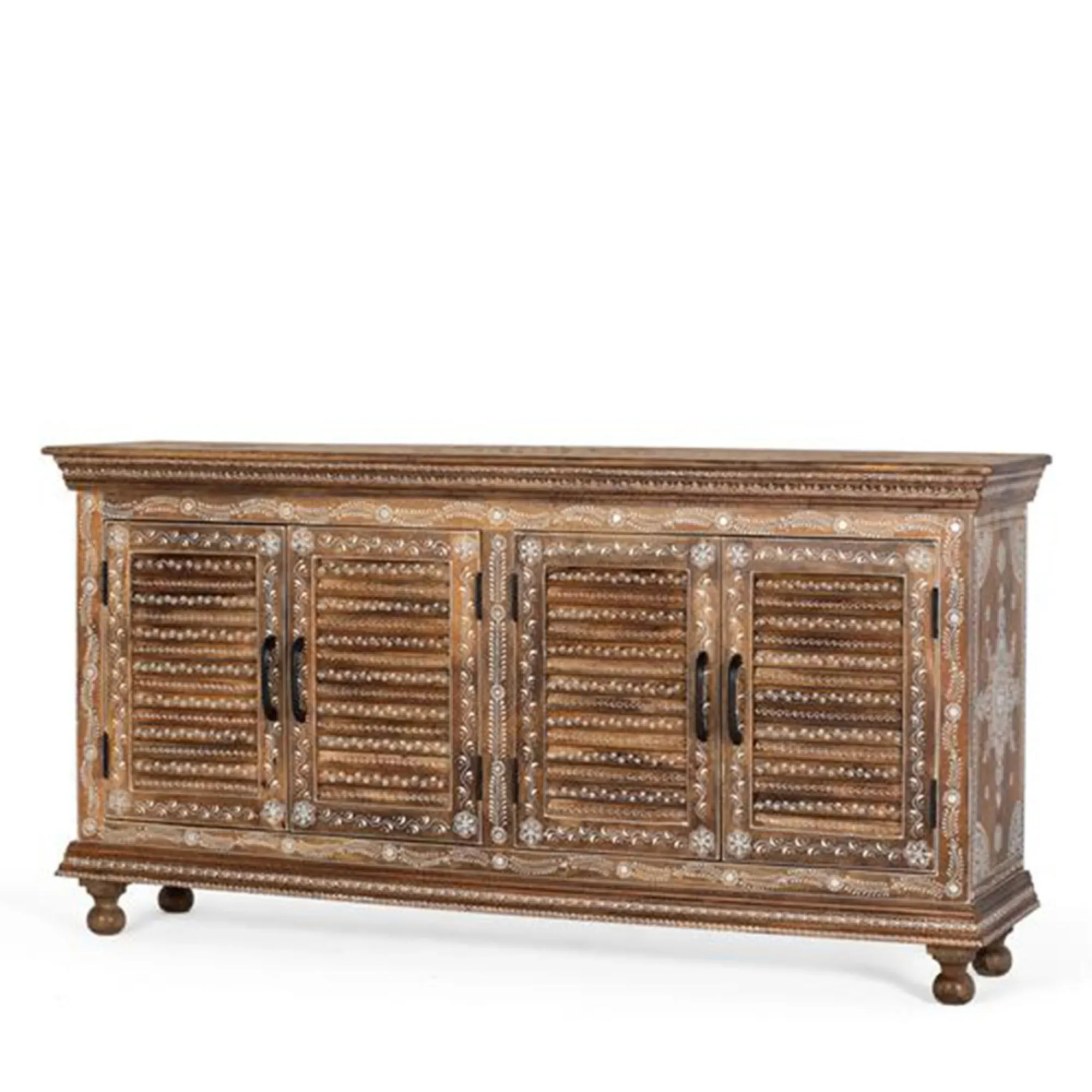 Milan 4 Door Sideboard - Natural, Mango Wood