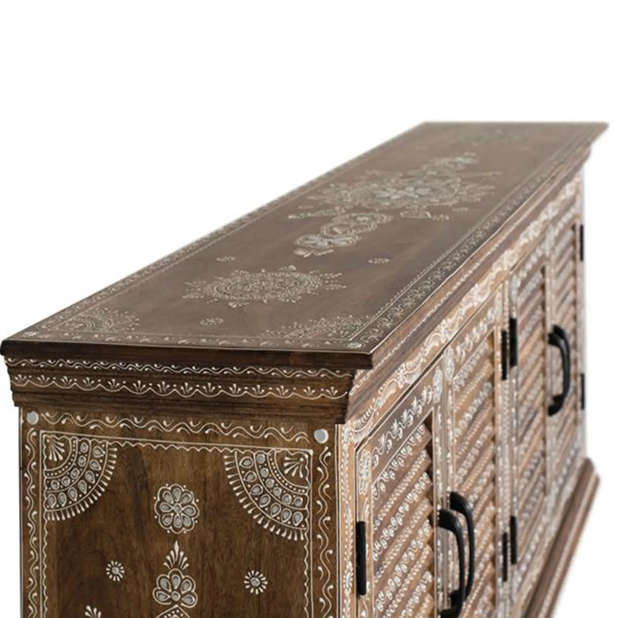 Milan 4 Door Sideboard - Natural, Mango Wood