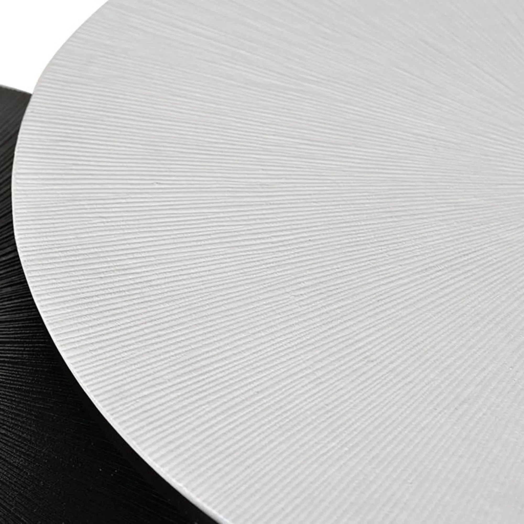 Minziro Round Coffee Table Set of 2 - White and Black