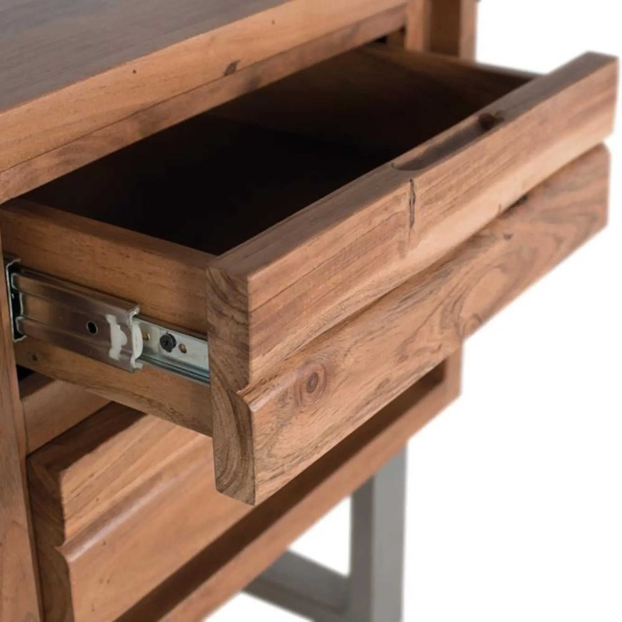 Monza 2 Drawer Bedside Cabinet - Natural, Acacia Wood