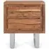 Monza 2 Drawer Bedside Cabinet - Natural, Acacia Wood