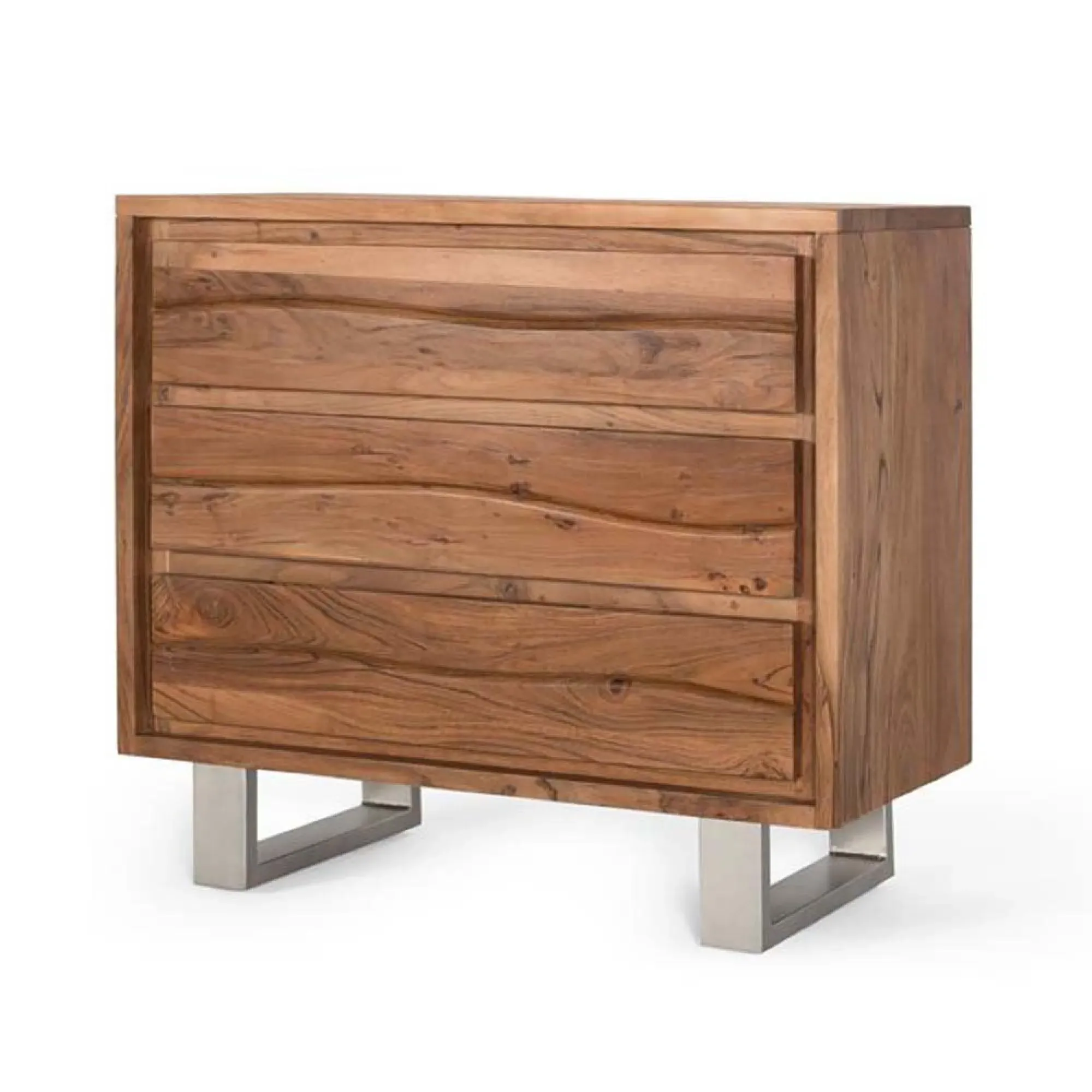 Monza 3 Drawer Chest - Natural, Acacia Wood